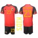 Günstige Belgien Michy Batshuayi #23 Babykleidung Heim Fussballtrikot Kinder WM 2022 Kurzarm (+ kurze hosen)